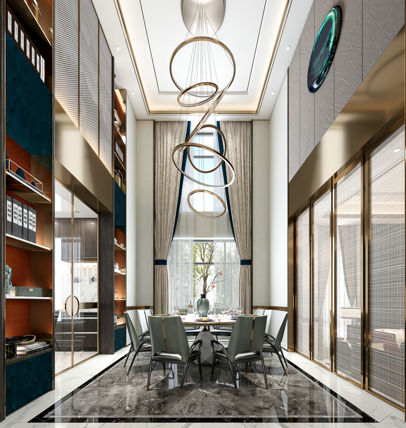 现代简约风格别墅室内设计家装案例-餐厅 现代简约风格别墅室内设计家装案例-餐厅