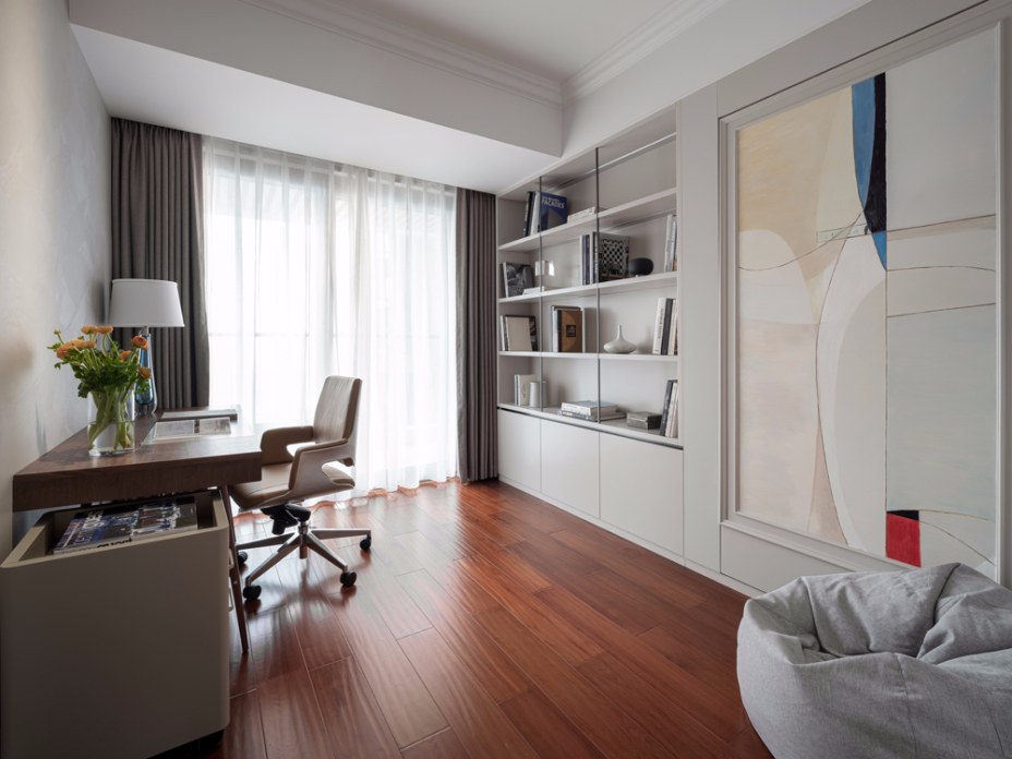 现代简约风格室内家装案例效果图-书房 现代简约风格室内家装案例效果图-书房