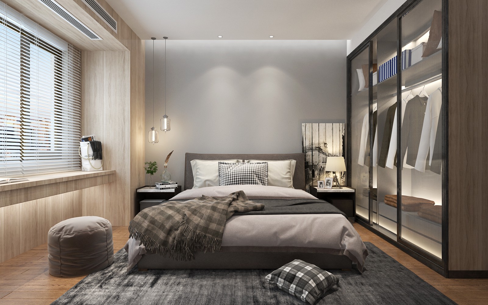 佛山装修公司新中式风格室内装修效果图-卧室 佛山装修公司新中式风格室内装修效果图-卧室