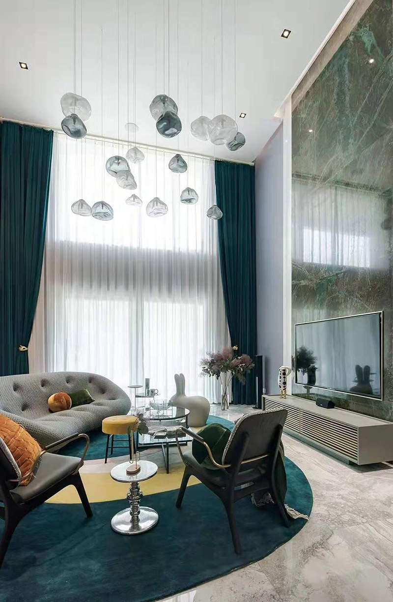 现代前卫风格室内装修效果图-一里洋房复式楼200平米-客厅沙发 现代前卫风格室内装修效果图-一里洋房复式楼200平米-客厅沙发